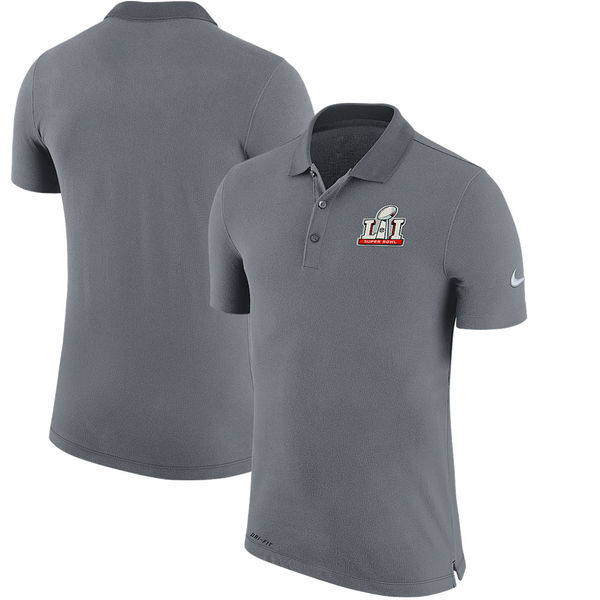 Nike Super Bowl LI Logo Performance Polo - Gray